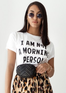MORNING PERSON WHITE TSHIRT