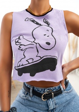 SKATE SNOOPY LILA TANK TOP