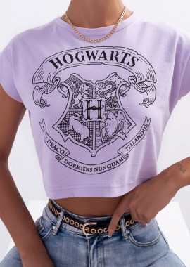 HOGWARDS LILA CROP TSHIRT