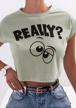REALLY MINT CROP TSHIRT