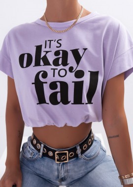 FAIL LILA CROP TSHIRT