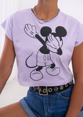 MOUSE DUB LILA CROP TSHIRT