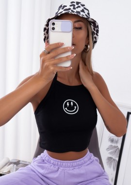 THUNDER BLACK HALTER TOP