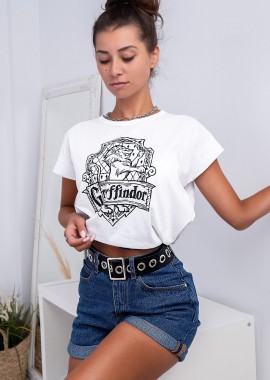 GRYFFINDOR CORD WHITE T-SHIRT