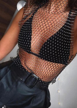 ΑΜΑΝΙΚΟ ΜΑΥΡΟ ΤΟΠ ΔΙΧΤΥ- STRASSY