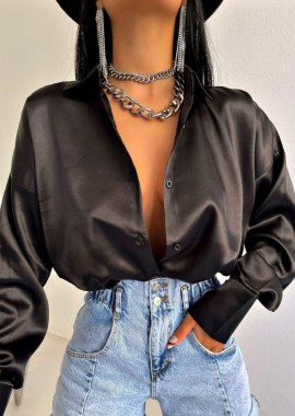 ΜΑΥΡΟ ΣΑΤΕΝ ΠΟΥΚΑΜΙΣΟ- CLODE