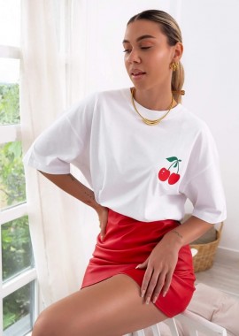 ΛΕΥΚΟ T-SHIRT - CHERRY