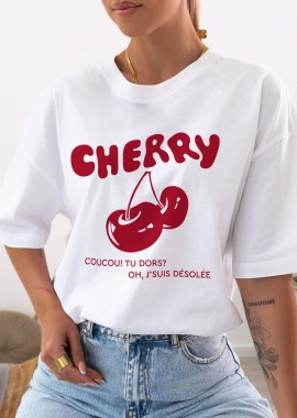 ΛΕΥΚΟ T-SHIRT ME ΚΕΡΑΣΙΑ - DESOLEE