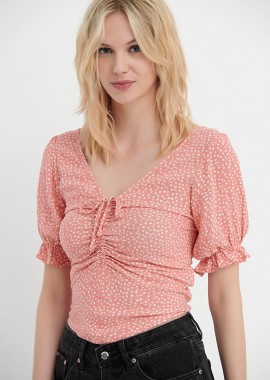 Εμπριμέ cropped τοπ