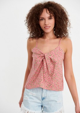 Εμπριμέ τοπ με φλοράλ τύπωμα