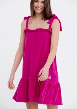 Μίνι φόρεμα σε πετσετέ ύφασμα