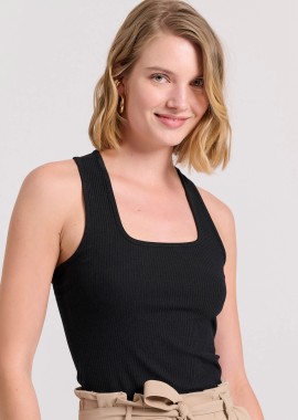 Tank top σε rib ύφανση