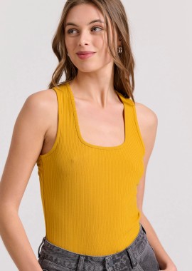 Tank top σε rib ύφανση