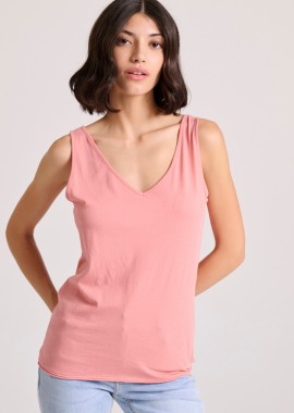 Γυναικείο tank top με raw cuts τελειώματα