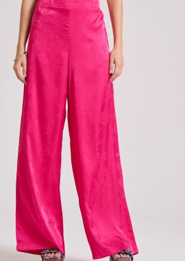 Wide leg παντελόνα με jacquard pattern