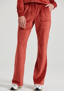 Flare fit παντελόνι φόρμας σε βελουτέ ύφασμα