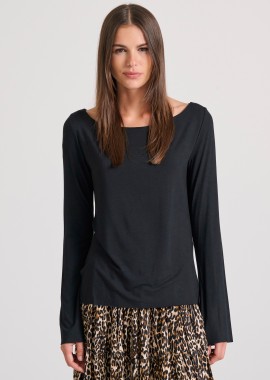 Μακρυμάνικη μπλούζα με raw edges