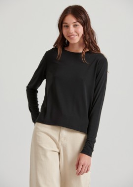 Μακρυμάνικη μπλούζα με στρογγυλή λαιμόκοψη