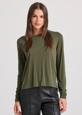 Μακρυμάνικη μπλούζα με στρογγυλή λαιμόκοψη