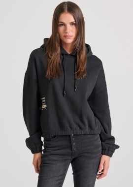 Relaxed fit φούτερ με τύπωμα στη πλάτη