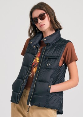 Γυναικείο αμάνικο καπιτονέ μπουφάν