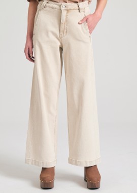 Γυναικείο wide leg garment dyed τζιν παντελόνι