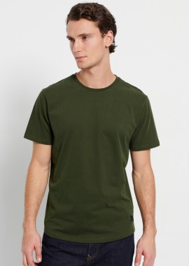 Relaxed fit μονόχρωμο t-shirt
