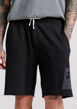 Wide leg fit αθλητική βερμούδα με Funky Buddha τύπωμα