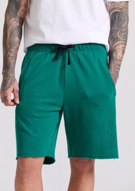 Wide leg fit αθλητική βερμούδα με Funky Buddha τύπωμα