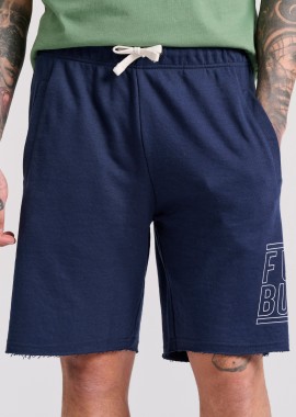 Wide leg fit αθλητική βερμούδα με Funky Buddha τύπωμα
