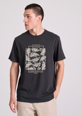 T-shirt με botanic frame τύπωμα