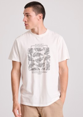 T-shirt με botanic frame τύπωμα