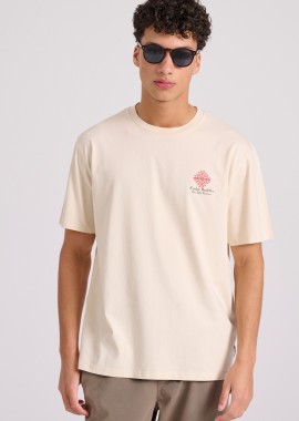 Relaxed fit t-shirt με abstract τύπωμα από οργανικό βαμβάκι