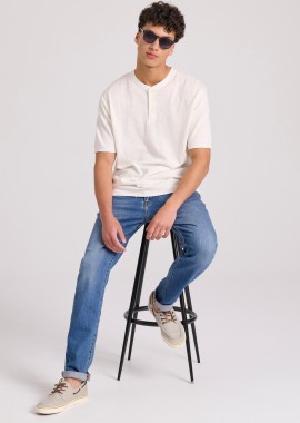 Slim tapered fit τζιν παντελόνι