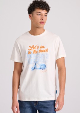 T-shirt με φωτογραφικό τύπωμα σε vintage look
