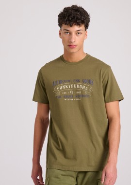 T-shirt με vintage text artwork τύπωμα
