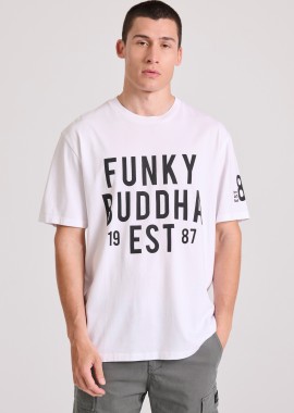 Relaxed fit t-shirt με Funky Buddha τύπωμα