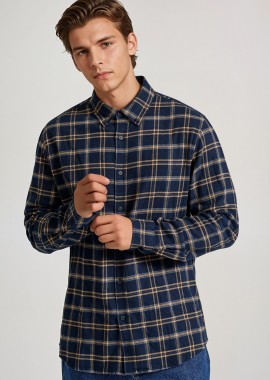 Ανδρικό καρό flannel πουκάμισο