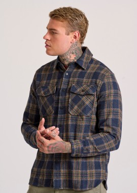 Overshirt flannel καρό πουκάμισο με τσέπες