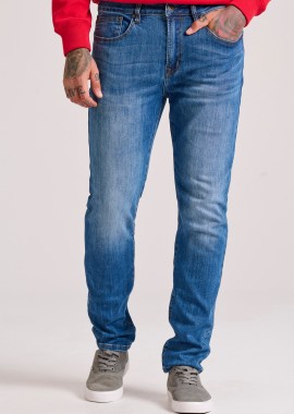Slim tapered fit τζιν παντελόνι