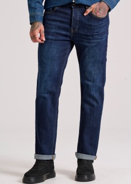 Straight fit τζιν παντελόνι με whisker details