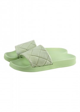 gsecret - Γυναικεία σαγιονάρα square pattern. Summer Collection ΠΡΑΣΙΝΟ