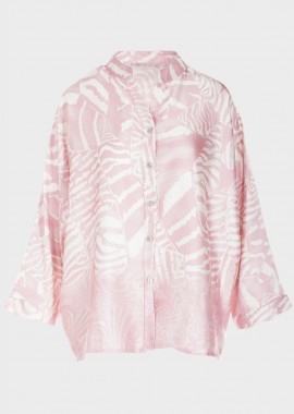 Πουκάμισο γυναικείο σατέν ΡΟΖ