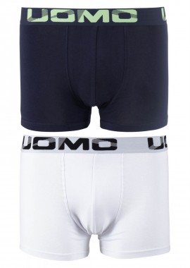 gsecret - Ανδρικό boxer εξωτερικό λάστιχο. Συσκευασία 2pack NAVY ΛΕΥΚΟ