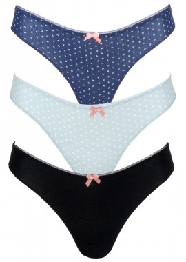 gsecret - Γυναικείο σλίπ brazilianne. Συσκευασία 3pack. MULTI COLOUR