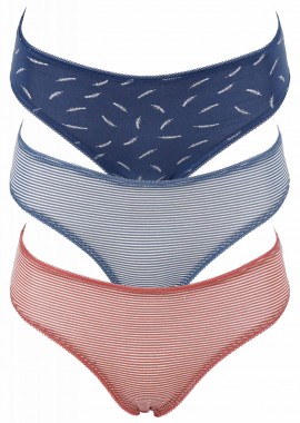 gsecret - Γυναικείο slip all print. Συσκευασία 3pack. Cotton Collection MULTI COLOUR
