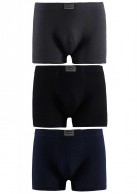 UOMO - Αντρικό boxer Cotton εσωτερικό λάστιχο. Συσκευασία 3pack MULTI COLOUR