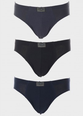 UOMO - Ανδρικό slip UOMO μονόχρωμο. Συσκευασία 3pack. MULTI COLOUR