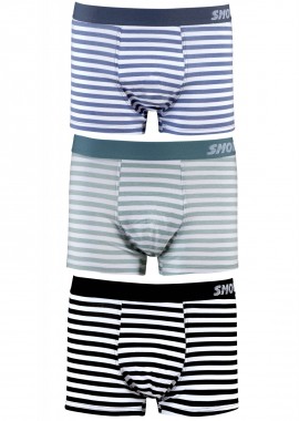 UOMO - Aνδρικό boxer Smoothly εξωτερικό λάστιχο. Συσκευασία 3pack ΜΑΥΡΟ ΛΑΧΑΝΙ ΣΙΕΛ