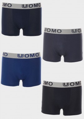 UOMO - Ανδρικό boxer UOMO εξωτερικό λάστιχο. Συσκευασία 4τεμαχίων MULTI COLOUR